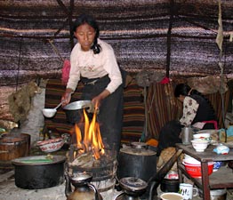 fireplace in nomad tent